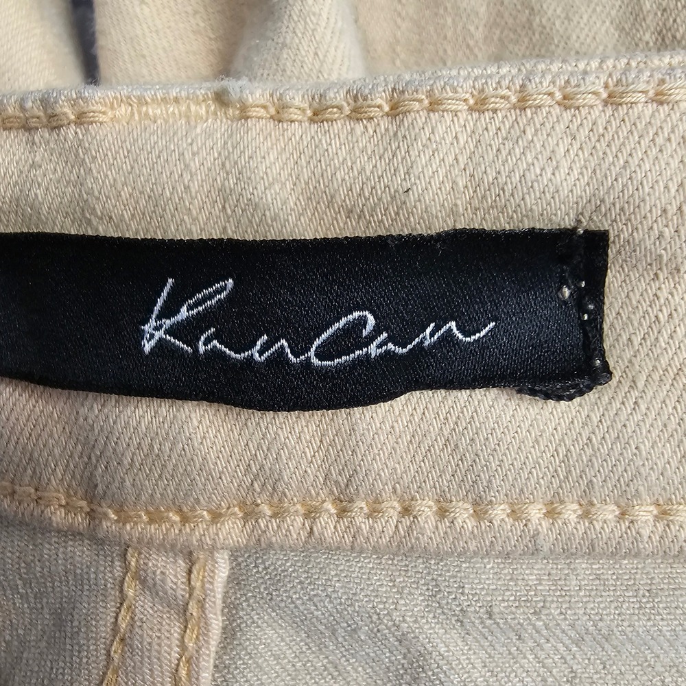 KanCan Womens Peach Distressed Skinny Jeans Raw Hem‎ Size 13 30 - Picture 4 of 9